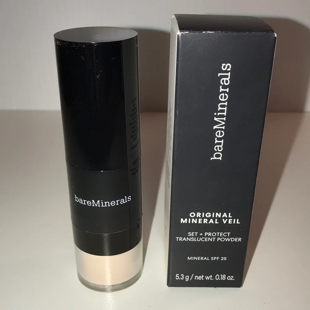BareMinerals Original Mineral Veil Loose Powder & Brush Translucent SPF25 NEW - Picture 2 of 16